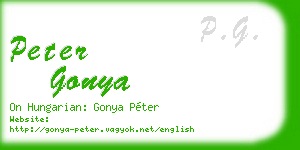peter gonya business card